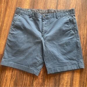Perry Ellis Flat Front Casual Cotton Blue Men’s Shorts Size 36